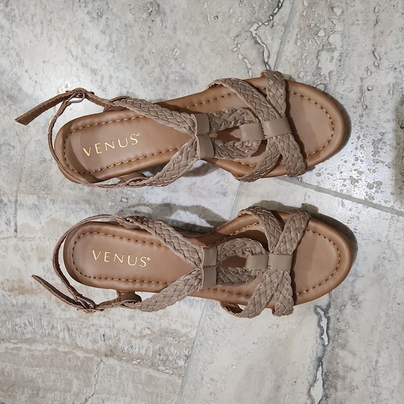 Venus Braided Strappy Cork Wedges - Picture 6 of 6